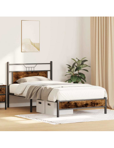 Giroletto senza Materasso Rovere Fumo 107x203 cm in Truciolato