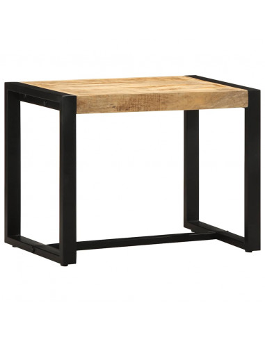 Panca 60x35x45 cm in Legno Massello di Mango Grezzo