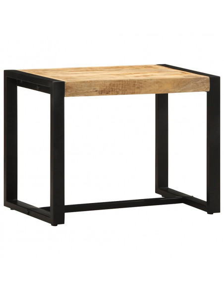 Panca 60x35x45 cm in Legno Massello di Mango Grezzo