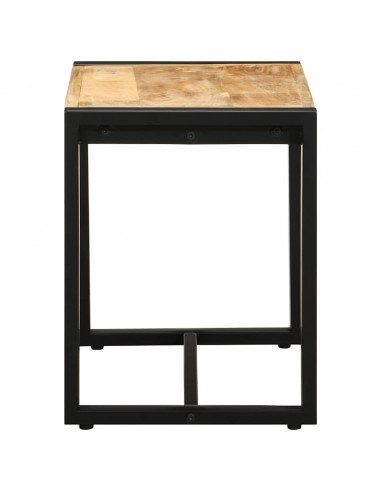 Panca 60x35x45 cm in Legno Massello di Mango Grezzo