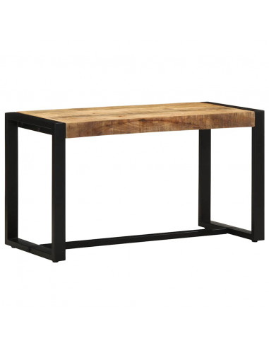 Panca 80x35x45 cm in Legno Massello di Mango Grezzo