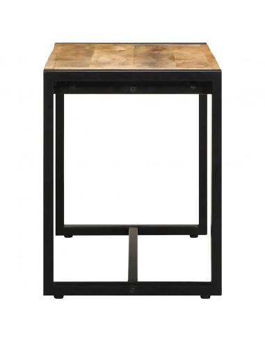 Panca 80x35x45 cm in Legno Massello di Mango Grezzo