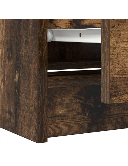 Mobile TV Rovere Fumo 60x35x54 cm in Legno Multistrato
