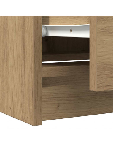 Mobile TV Rovere Artigianale 60x35x54 cm in Legno Multistrato