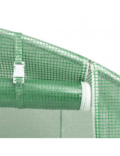 Serra con Telaio in Acciaio Verde 32 m² 16x2x2 m 2