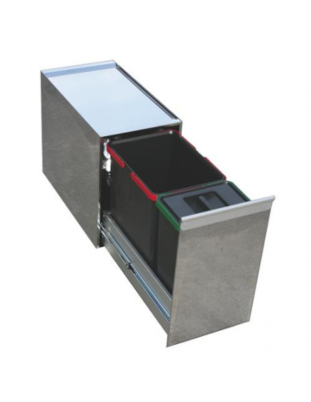 Pattumiera incasso Lavenox SY C 09 SYSTEM Inox
