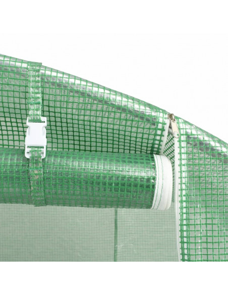 Serra con Telaio in Acciaio Verde 28 m² 14x2x2 m