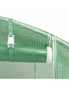 Serra con Telaio in Acciaio Verde 20 m² 10x2x2 m 2