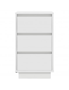 Comodini con Luci LED Bianco 38x34x65 cm