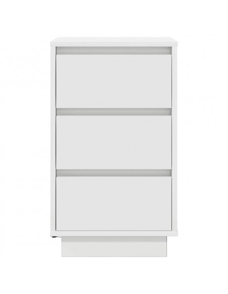 Comodini con Luci LED Bianco 38x34x65 cm