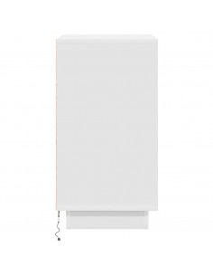 Comodini con Luci LED Bianco 38x34x65 cm 2
