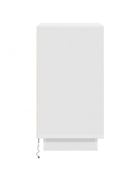 Comodini con Luci LED Bianco 38x34x65 cm