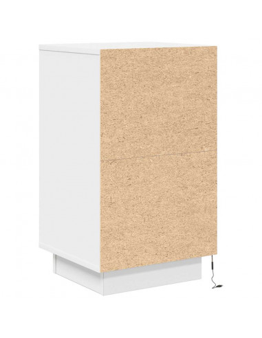 Comodini con Luci LED Bianco 38x34x65 cm