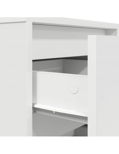 Comodini con Luci LED Bianco 38x34x65 cm