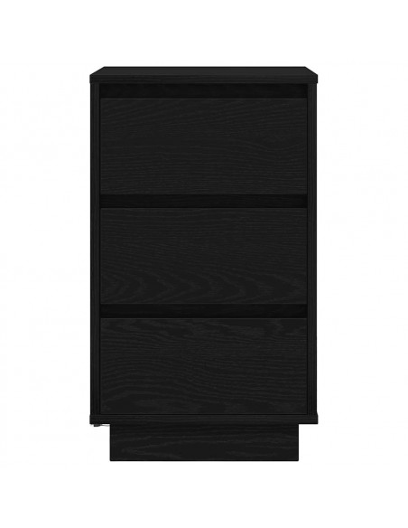 Comodino con Luci LED Nero 38x34x65 cm