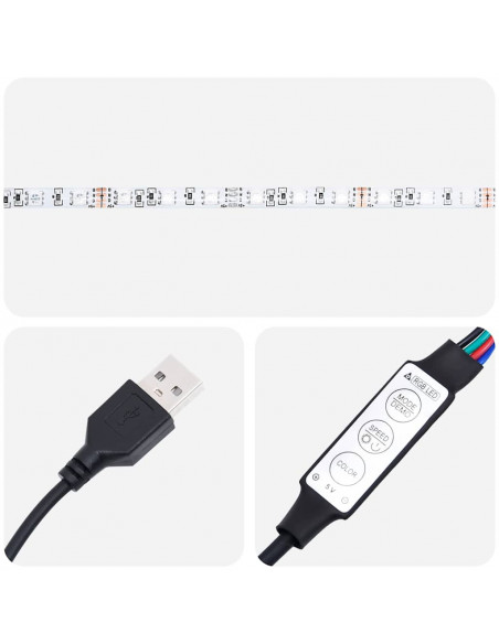 Comodino con Luci LED Rovere Artigianale 38x34x65 cm