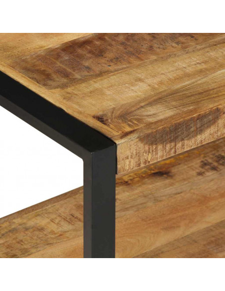 Appendiabiti 80x40x190 cm in Legno Massello Grezzo di Mango
