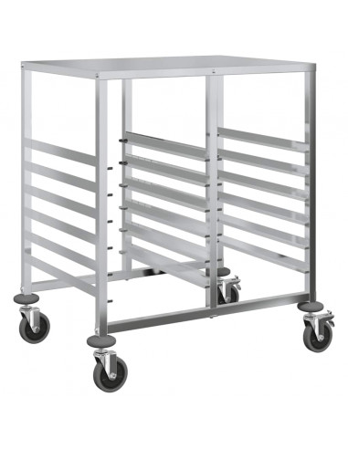 Carrello Portateglie con 12 GN Contenitori 75x55x87 cm