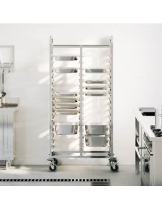 Carrello Portateglie con 32 GN Contenitori 75x55x162,5 cm 2