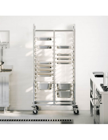 Carrello Portateglie con 32 GN Contenitori 75x55x162,5 cm