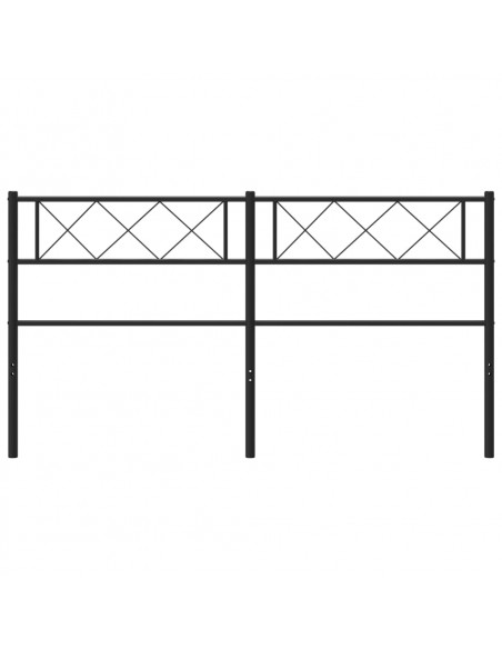 Testiera in Metallo Nero 135 cm