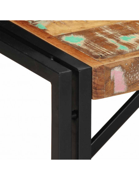 Tavolino Salotto Multicolore 80x40x35cm Legno Massello Recupero