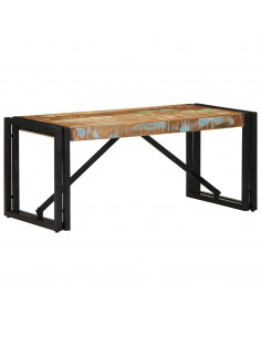 Tavolino Salotto Multicolore 80x40x35cm Legno Massello Recupero 2