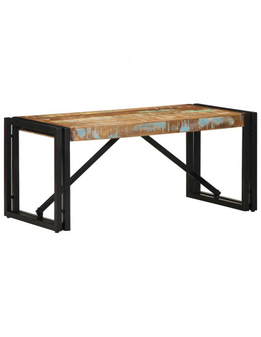 Tavolino Salotto Multicolore 80x40x35cm Legno Massello Recupero