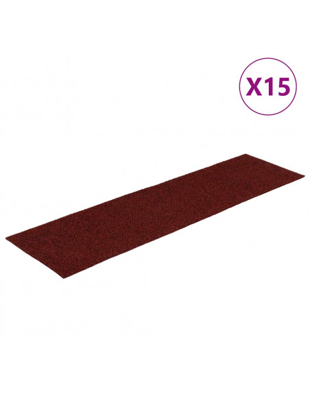 Tappetini per Scale Autoadesivi 30pz Rossi 76x20cm Rettangolare