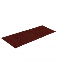 Tappetini per scale autoadesivi 30 pz 60x25 cm Bordeaux Rosso Rettangolari 2