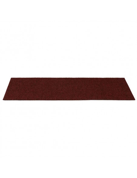 Tappetini per scale autoadesivi 30 pz 60x25 cm Bordeaux Rosso Rettangolari