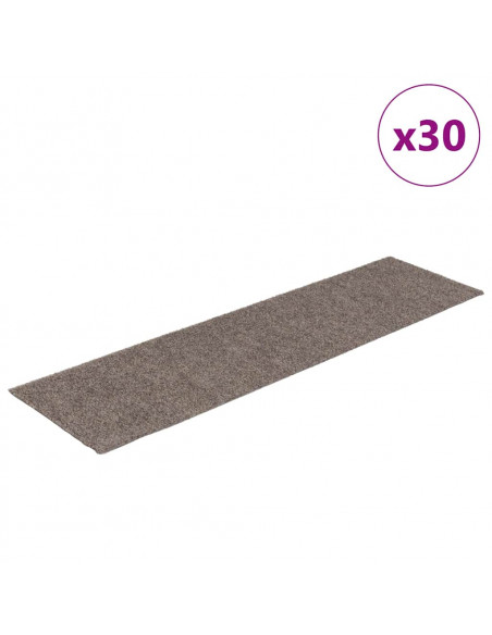 Tappetini per Scale Autoadesivi 30pz Crema 76x20cm Rettangolare