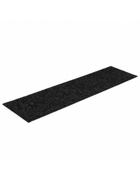 Tappetini per Scale Autoadesivi 30 pz Neri 76x20cm Rettangolari