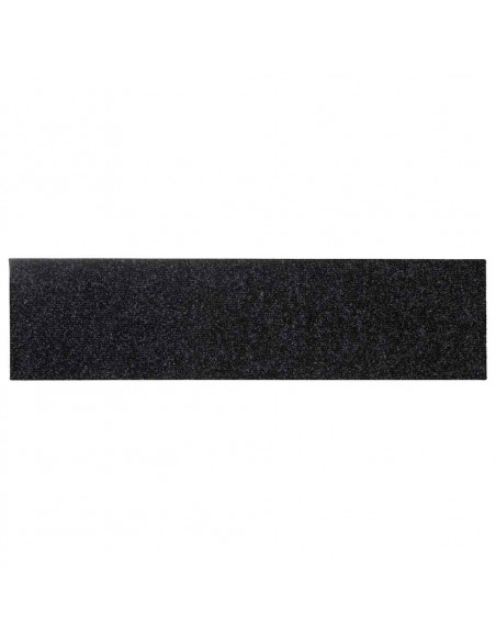 Tappetini per Scale Autoadesivi 30 pz Neri 76x20cm Rettangolari