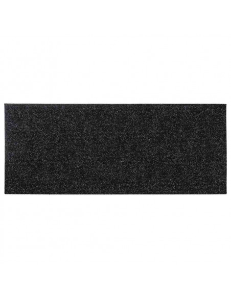 Tappetini per Scale Autoadesivi 30 pz Neri 60x25cm Rettangolare