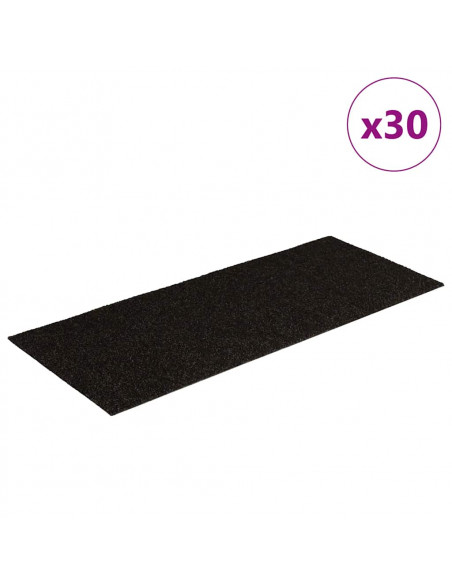 Tappetini per Scale Autoadesivi 30 pz Marrone Scuro 60x25 cm