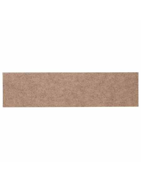 Tappetini per Scale Autoadesivi 30 pz Marrone Chiaro 76x20 cm