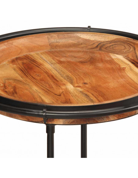 Set Tavolino 2 pz in Legno Massello di Acacia