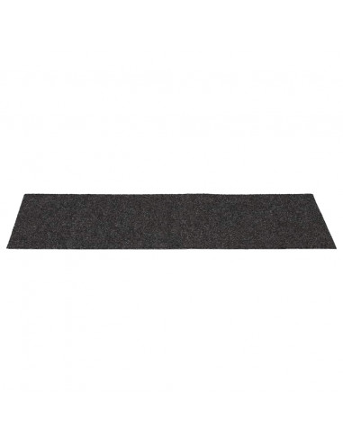 Tappetini per scale autoadesivi 30 pz 60x25 cm antracite rettangolari