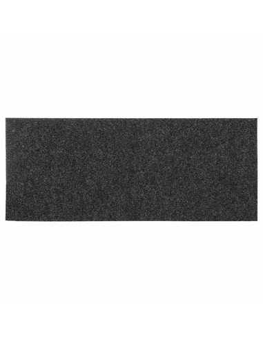 Tappetini per scale autoadesivi 30 pz 60x25 cm antracite rettangolari