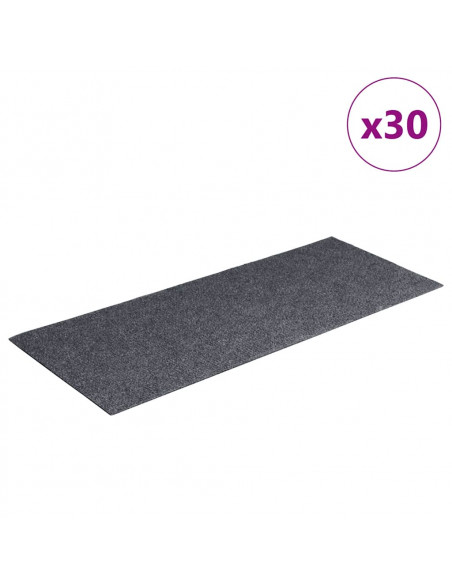 Tappetini per Scale Autoadesivi 30 pz Grigio Chiaro 60x25 cm