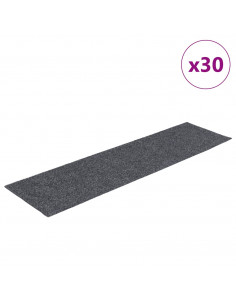 Tappetini per Scale Autoadesivi 30 pz Grigio Chiaro 76x20 cm 2