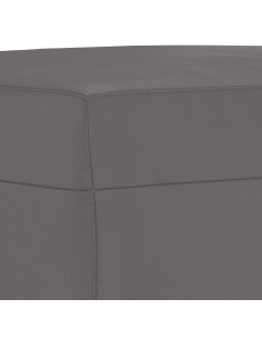 Set di Divani 3 pz con Cuscini Grigio in Similpelle