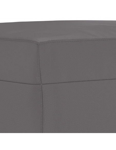 Set di Divani 3 pz con Cuscini Grigio in Similpelle