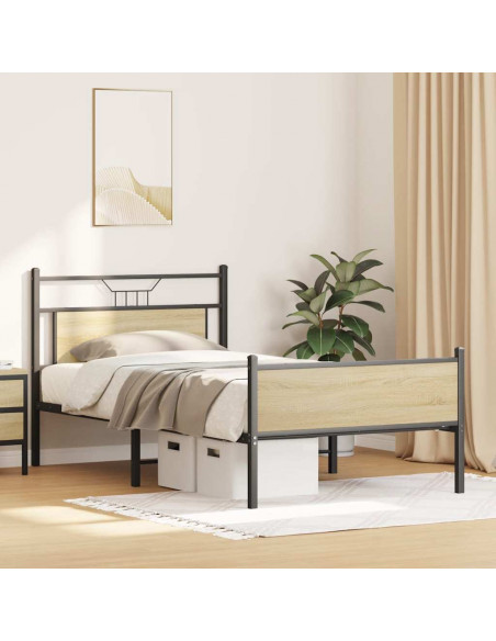 Giroletto senza Materasso Rovere Sonoma 107x203cm in Truciolato