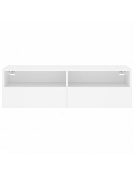 Mobile TV a Parete Bianco 100x30x30 cm in Legno Multistrato