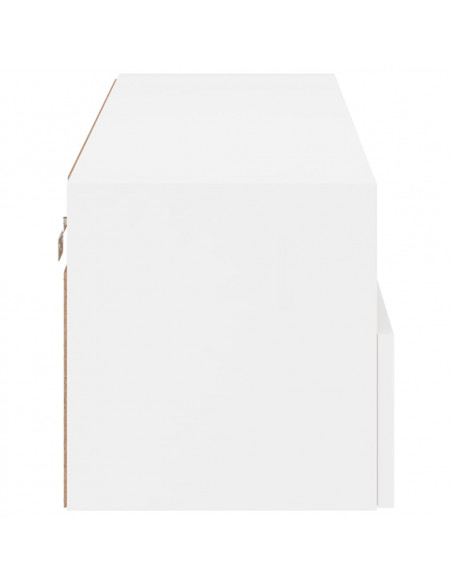 Mobile TV a Parete Bianco 100x30x30 cm in Legno Multistrato