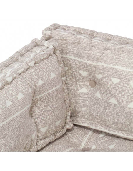 Cuscino per Divani Pallet Marrone Chiaro in Tessuto Patchwork