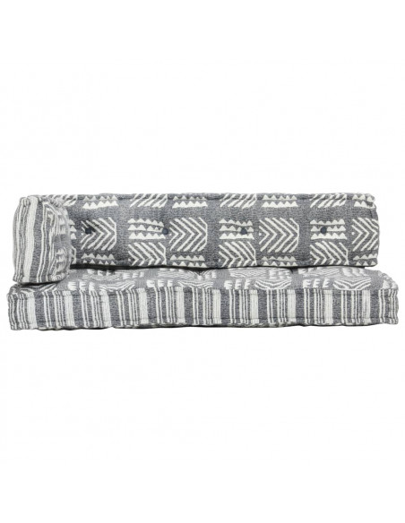 Cuscino per Divani Pallet Grigio in Tessuto Patchwork