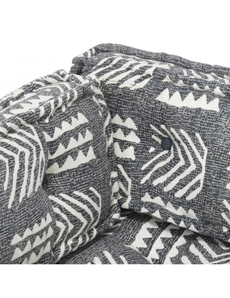 Cuscino per Divani Pallet Grigio in Tessuto Patchwork
